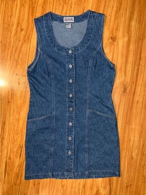 Vintage Women’s Bill Blass Jeans Denim Button Up Dress, Small